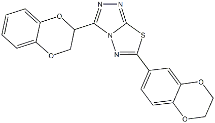 3-(2,3-dihydro-1,4-benzodioxin-2-yl)-6-(2,3-dihydro-1,4-benzodioxin-6-yl)[1,2,4]triazolo[3,4-b][1,3,4]thiadiazole CAS#: 825605-37-6
