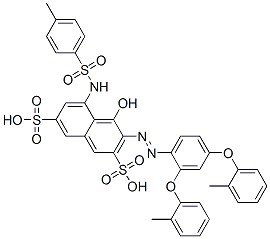 3-[[2,4-bis(2-methylphenoxy)phenyl]azo]-4-hydroxy-5-[[(p-tolyl)sulphonyl]amino]naphthalene-2,7-disulphonic acid CAS#: 81241-67-0