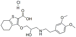 3-[3-[2-(3,4-dimethoxyphenyl)ethylamino]-2-hydroxy-propoxy]-4,5,6,7-te trahydrobenzothiophene-2-carboxylic acid hydrochloride CAS#: 85462-89-1