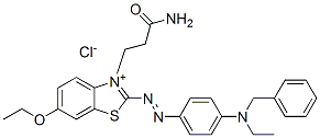 3-(3-amino-3-oxopropyl)-2-[[4-(benzylethylamino)phenyl]azo]-6-ethoxybenzothiazolium chloride CAS#: 85959-18-8
