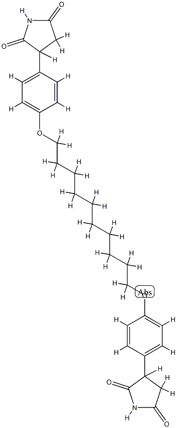 3-[4-[10-[4-(2,5-dioxopyrrolidin-3-yl)phenoxy]decoxy]phenyl]pyrrolidin e-2,5-dione CAS#: 87367-98-4