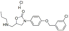 3-[4-[(3-chlorophenyl)methoxy]phenyl]-5-(propylaminomethyl)oxazolidin- 2-one hydrochloride CAS#: 84460-00-4