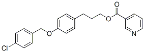 3-[4-[(4-chlorophenyl)methoxy]phenyl]propyl pyridine-3-carboxylate CAS#: 83123-62-0