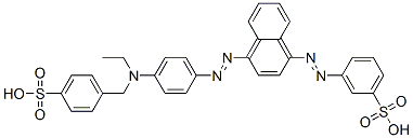 3-[[4-[[4-[ethyl[(4-sulphophenyl)methyl]amino]phenyl]azo]-1-naphthyl]azo]benzenesulphonic acid CAS#: 85959-35-9
