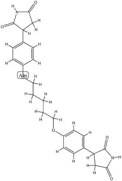 3-[4-[5-[4-(2,5-dioxopyrrolidin-3-yl)phenoxy]pentoxy]phenyl]pyrrolidin e-2,5-dione CAS#: 87367-92-8
