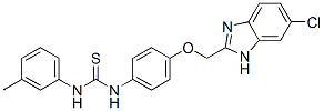 3-[4-[(5-chloro-3H-benzoimidazol-2-yl)methoxy]phenyl]-1-(3-methylpheny l)thiourea CAS#: 84502-14-7