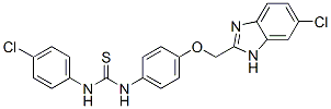3-[4-[(5-chloro-3H-benzoimidazol-2-yl)methoxy]phenyl]-1-(4-chloropheny l)thiourea CAS#: 84483-99-8