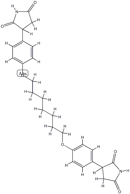 3-[4-[7-[4-(2,5-dioxopyrrolidin-3-yl)phenoxy]heptoxy]phenyl]pyrrolidin e-2,5-dione CAS#: 87367-95-1