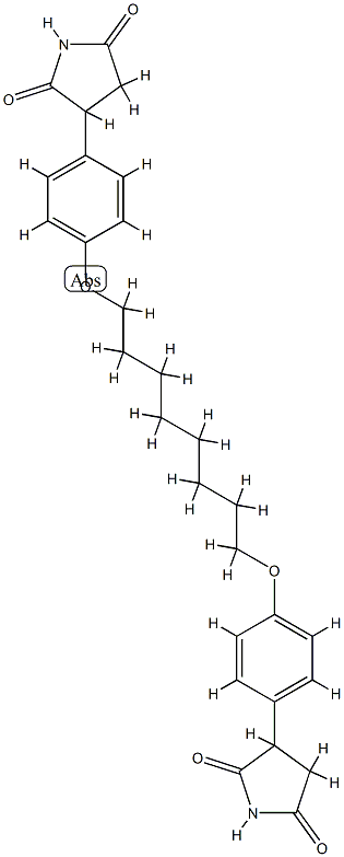 3-[4-[8-[4-(2,5-dioxopyrrolidin-3-yl)phenoxy]octoxy]phenyl]pyrrolidine -2,5-dione CAS#: 87367-96-2