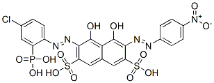 3-[(4-Chloro-2-phosphonophenyl)azo]-4,5-dihydroxy-6-[(4-nitrophenyl)azo]-2,7-naphthalenedisulfonic acid CAS#: 81138-76-3