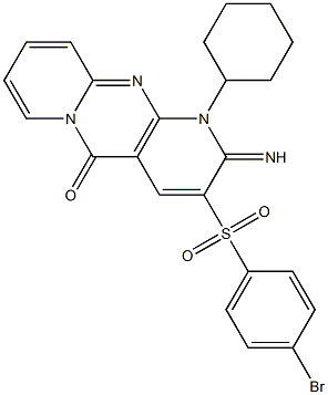 3-[(4-bromophenyl)sulfonyl]-1-cyclohexyl-2-imino-1,2-dihydro-5H-dipyrido[1,2-a:2',3'-d]pyrimidin-5-one CAS#: 840495-66-1