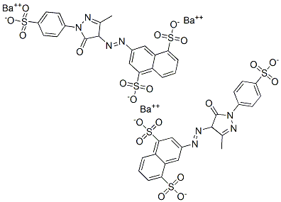 3-[[4,5-dihydro-3-methyl-5-oxo-1-(4-sulphonatophenyl)-1H-pyrazol-4-yl]azo]naphthalene-1,5-disulphonic acid, barium salt CAS#: 84029-82-3