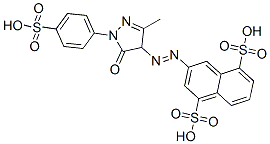 3-[[4,5-dihydro-3-methyl-5-oxo-1-(4-sulphophenyl)-1H-pyrazol-4-yl]azo]naphthalene-1,5-disulphonic acid CAS#: 84030-36-4