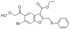 3-Benzofurancarboxylic acid, 6-bromo-5-(carboxymethoxy)-2-((phenylthio )methyl)-, 3-ethyl ester CAS#: 82039-79-0