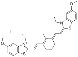 3-ETHYL-2-[(E)-2-(3-((E)-2-[3-ETHYL-5-METHOXY-1,3-BENZOTHIAZOL-2(3H)-YLIDENE]ETHYLIDENE)-2-METHYL-1-CYCLOHEXEN-1-YL)ETHENYL]-5-METHOXY-1,3-BENZOTHIAZOL-3-IUM IODIDE CAS#: 84626-20-0