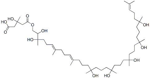 3-Hydroxy-3-methylglutaric acid hydrogen 1-(2,3,15,19,23,27,31-heptahydroxy-3,7,11,15,19,23,27,31,35-nonamethyl-6,10,34-hexatriacontatrien-1-yl) ester CAS#: 86702-30-9