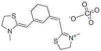 3-METHYL-2-((E)-(3-[(Z)-(3-METHYL-1,3-THIAZOLIDIN-2-YLIDENE)METHYL]CYCLOHEX-2-EN-1-YLIDENE)METHYL)-4,5-DIHYDRO-1,3-THIAZOL-3-IUM PERCHLORATE CAS#: 89493-72-1