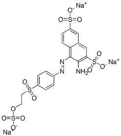 3-amino-4-[[4-[[2-(sulphooxy)ethyl]sulphonyl]phenyl]azo]naphthalene-2,7-disulphonic acid, sodium salt CAS#: 85536-91-0
