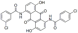3-chloro-N-[5-[(4-chlorobenzoyl)amino]-9,10-dihydro-4,8-dihydroxy-9,10-dioxo-1-anthryl]benzamide CAS#: 83721-55-5