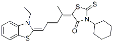 3-cyclohexyl-5-[4-(3-ethylbenzothiazol-2(3H)-ylidene)-1-methylbut-2-enylidene]-2-thioxothiazolidin-4-one CAS#: 85049-99-6