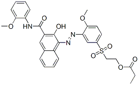 3-hydroxy-4-[[2-methoxy-5-[[2-(1-oxopropoxy)ethyl]sulphonyl]phenyl]azo]-N-(2-methoxyphenyl)naphthalene-2-carboxamide CAS#: 85750-19-2