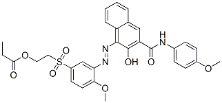3-hydroxy-4-[[2-methoxy-5-[[2-(1-oxopropoxy)ethyl]sulphonyl]phenyl]azo]-N-(4-methoxyphenyl)naphthalene-2-carboxamide CAS#: 85750-20-5