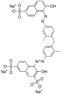 3-hydroxy-4-[[4-[[4-[(2-hydroxy-6-sulpho-1-naphthyl)azo]-o-tolyl]methyl]-m-tolyl]azo]naphthalene-2,7-disulphonic acid, sodium salt CAS#: 85030-31-5