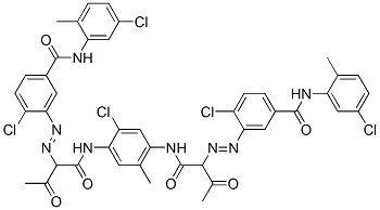 3,3'-[(2-chloro-5-methyl-p-phenylene)bis[imino(1-acetyl-2-oxoethylene)azo]]bis[4-chloro-N-(5-chloro-o-tolyl)benzamide] CAS#: 85237-39-4