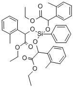 3,5,8-Trioxa-4-siladecanoic acid, 2,6-bis(2-methylphenyl)-4-(2-ethoxy- 1-(2-methylphenyl)-2-oxoethoxy)-7-oxo-4-phenyl-, ethyl ester CAS#: 85905-73-3