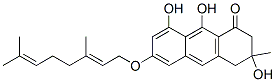 3,8,9-Trihydroxy-3-methyl-6-[[(2E)-3,7-dimethyl-2,6-octadienyl]oxy]-3,4-dihydroanthracene-1(2H)-one CAS#: 87605-72-9