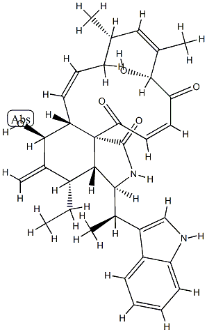 (3S,5S,7S,13E,16S,17E,19R,21E)-5-Ethyl-7,19-dihydroxy-3-[(R)-1-(1H-indol-3-yl)ethyl]-16,18-dimethyl-10,11-dinor[13]cytochalasa-6(12),13,17,21-tetrene-1,20,23-trione CAS#: 83481-23-6
