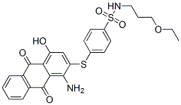 4-[(1-amino-9,10-dihydro-4-hydroxy-9,10-dioxo-2-anthryl)thio]-N-(3-ethoxypropyl)benzenesulphonamide CAS#: 85392-23-0