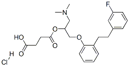 4-[1-dimethylamino-3-[2-[2-(3-fluorophenyl)ethyl]phenoxy]propan-2-yl]o xy-4-oxo-butanoic acid hydrochloride CAS#: 86819-21-8