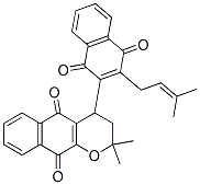 4-[1,4-Dihydro-3-(3-methyl-2-butenyl)-1,4-dioxonaphthalen-2-yl]-3,4-dihydro-2,2-dimethyl-2H-naphtho[2,3-b]pyran-5,10-dione CAS#: 89355-03-3