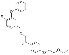 4-[[2-[4-(2-ethoxyethoxy)phenyl]-2-methyl-propoxy]methyl]-1-fluoro-2-p henoxy-benzene CAS#: 83493-23-6