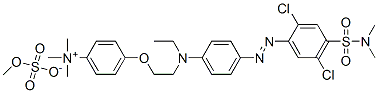4-[2-[[4-[[2,5-dichloro-4-[(dimethylamino)sulphonyl]phenyl]azo]phenyl]ethylamino]ethoxy]-N,N,N-trimethylanilinium methyl sulphate CAS#: 84041-75-8