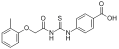 4-[[[[(2-METHYLPHENOXY)ACETYL]AMINO]THIOXOMETHYL]AMINO]-BENZOIC ACID CAS#: 87998-77-4