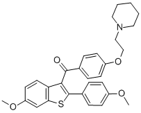 (4-(2-(PIPERIDIN-1-YL)ETHOXY)PHENYL)(6-METHOXY-2-(4-METHOXYPHENYL)BENZO[B]THIOPHEN-3-YL)METHANONE CAS#: 84541-38-8