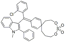 [4-[(2-chlorophenyl)(1-methyl-2-phenyl-1H-indol-3-yl)methylene]-2,5-cyclohexadien-1-ylidene]diethyl methyl sulphate CAS#: 85187-85-5