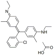 4-[(2-chlorophenyl)[4-(ethylimino)-3-methyl-2,5-cyclohexadien-1-ylidene]methyl]-N-ethyl-o-toluidine monoacetate CAS#: 83950-18-9