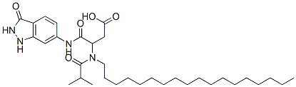 4-[(2,3-dihydro-3-oxo-1H-indazol-6-yl)amino]-3-[(2-methylpropionyl)octadecylamino]-4-oxobutyric acid CAS#: 83929-67-3