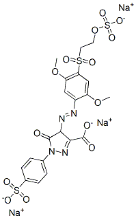 4-[[2,5-dimethoxy-4-[[2-(sulphooxy)ethyl]sulphonyl]phenyl]azo]-4,5-dihydro-5-oxo-1-(4-sulphophenyl)-1H-pyrazole-3-carboxylic acid, sodium salt CAS#: 85536-88-5