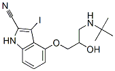 4-[3-[(1,1-Dimethylethyl)amino]-2-hydroxypropoxy]-3-iodo-1H-indole-2-carbonitrile CAS#: 85124-14-7