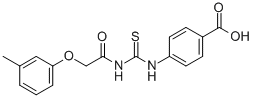 4-[[[[(3-METHYLPHENOXY)ACETYL]AMINO]THIOXOMETHYL]AMINO]-BENZOIC ACID CAS#: 87998-78-5
