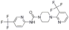 4-[3-(Trifluoromethyl)-2-pyridinyl]-N-[5-(trifluoromethyl)-2-pyridinyl]-1-piperazinecarboxamide CAS#: 821768-06-3