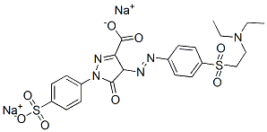4-[[4-[[2-(diethylamino)ethyl]sulphonyl]phenyl]azo]-4,5-dihydro-5-oxo-1-(4-sulphophenyl)-1H-pyrazole-3-carboxylic acid, sodium salt CAS#: 85567-09-5
