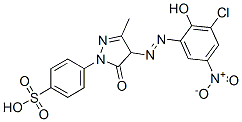4-[4-[(3-chloro-2-hydroxy-5-nitrophenyl)azo]-4,5-dihydro-3-methyl-5-oxo-1H-pyrazol-1-yl]benzenesulphonic acid CAS#: 83784-13-8
