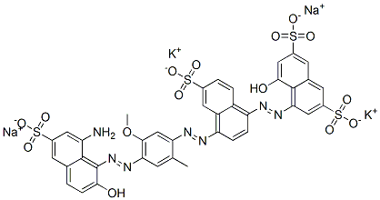 4-[[4-[[4-[(8-amino-2-hydroxy-6-sulpho-1-naphthyl)azo]-5-methoxy-o-tolyl]azo]-6-sulpho-1-naphthyl]azo]-5-hydroxynaphthalene-2,7-disulphonic acid, potassium sodium salt CAS#: 83221-46-9