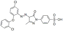 4-[4-[[5-chloro-2-(2-chlorophenoxy)phenyl]azo]-4,5-dihydro-3-methyl-5-oxo-1H-pyrazol-1-yl]benzenesulphonic acid CAS#: 85136-65-8