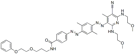 4-[[4-[[5-cyano-2,6-bis[(2-methoxyethyl)amino]-4-methyl-3-pyridyl]azo]-2,5-dimethylphenyl]azo]-N-[3-(2-phenoxyethoxy)propyl]benzamide CAS#: 85392-20-7